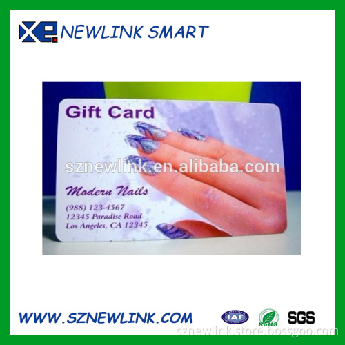 CR80 customized plastic printed pvc gift card